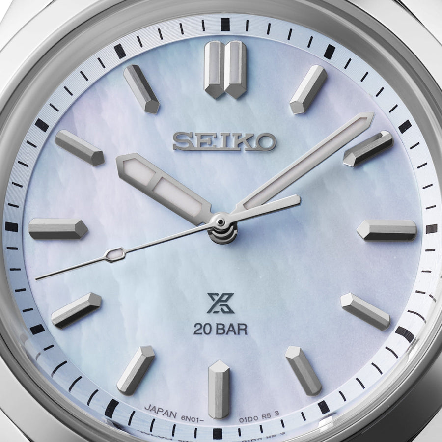 seiko prospex sea ladies marine sports mop light blue dial