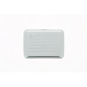 ogon stockholmv2 silver aluminium credit card holder  metal lock