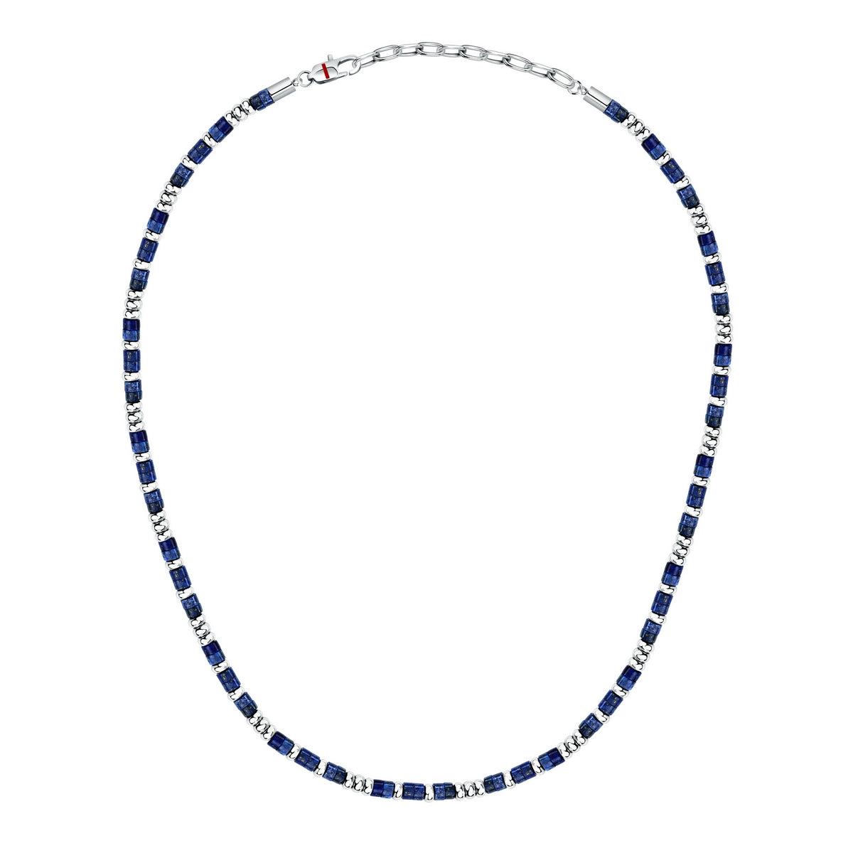 sector basic necklace stainless steel lasurite blue 50+5cm