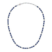 sector basic necklace stainless steel lasurite blue 50+5cm