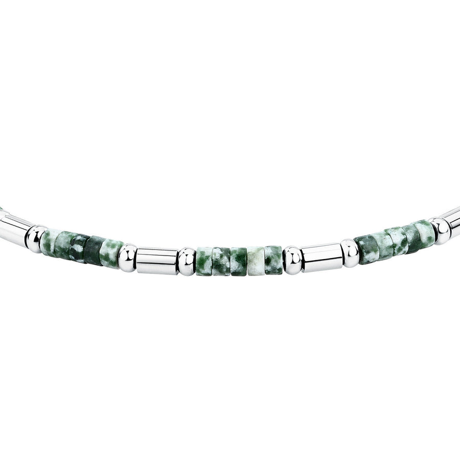 sector basic bracelet stainless steel unakite green 19+3cm