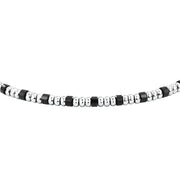 sector basic bracelet stainless steel agate black 19+3cm