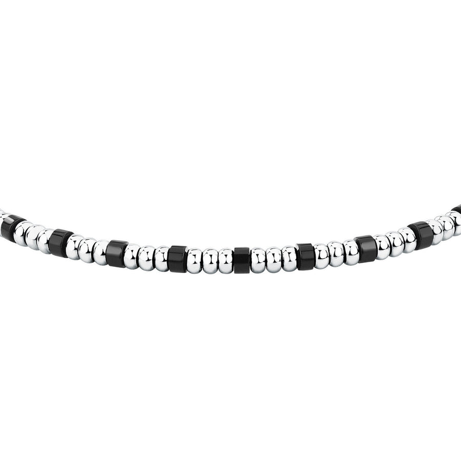 sector basic bracelet stainless steel agate black 19+3cm