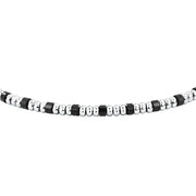 sector basic bracelet stainless steel agate black 19+3cm