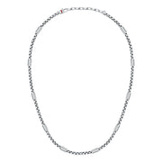 sector basic necklace. polished stainless steel 55cm