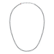 sector basic necklace. polished stainless steel 55cm