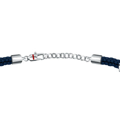 sector bandy braceletblue leather & anchor symbol 23cm