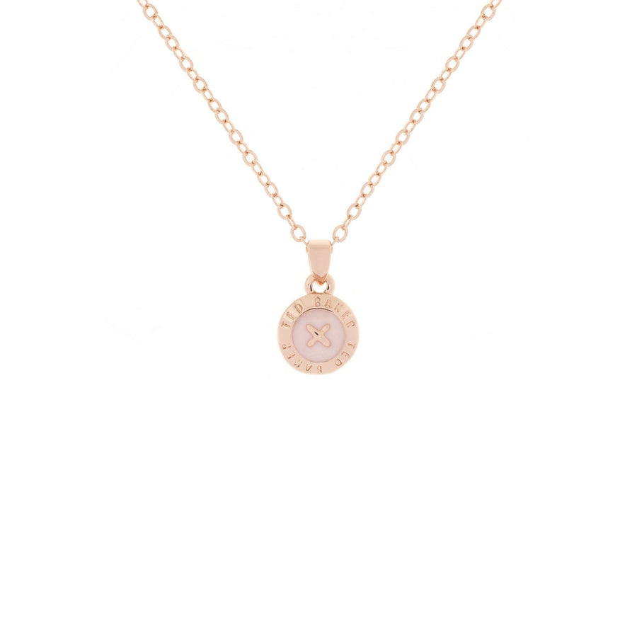 ted baker-mini button pink pendant necklace