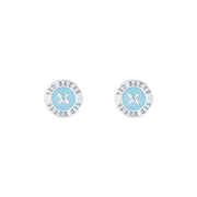 ted baker-mini button earrings enamel aqua