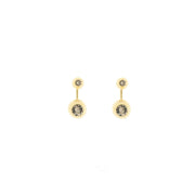areal plisse crystal ball drop earring