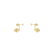 areal plisse crystal ball drop earring