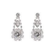 somaa: crystal daisy lace earring silver/crystal