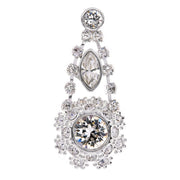 somaa: crystal daisy lace earring silver/crystal