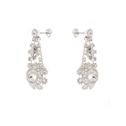 somaa: crystal daisy lace earring silver/crystal