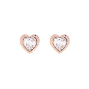 ted baker-crystal heart rose gold clear earring