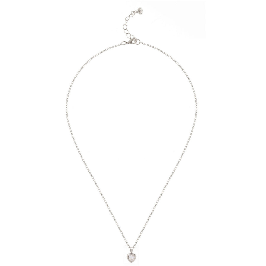 ted baker-crystal heart pendant silver/crystal