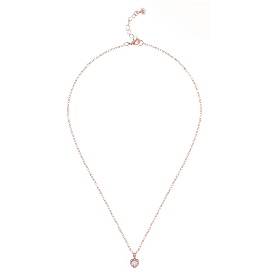 ted baker-crystal heart pendant rose gold