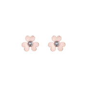 hansila: heart blossom stud earring rose gold/crystal