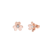 hansila: heart blossom stud earring rose gold/crystal