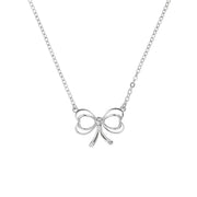 lahri: small heart bow pendant silver/crystal