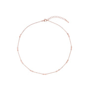 ted baker-: mini faceted bow necklace rose gold