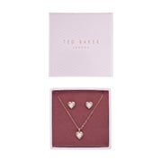 ted baker-: crystal heart gift set rose gold