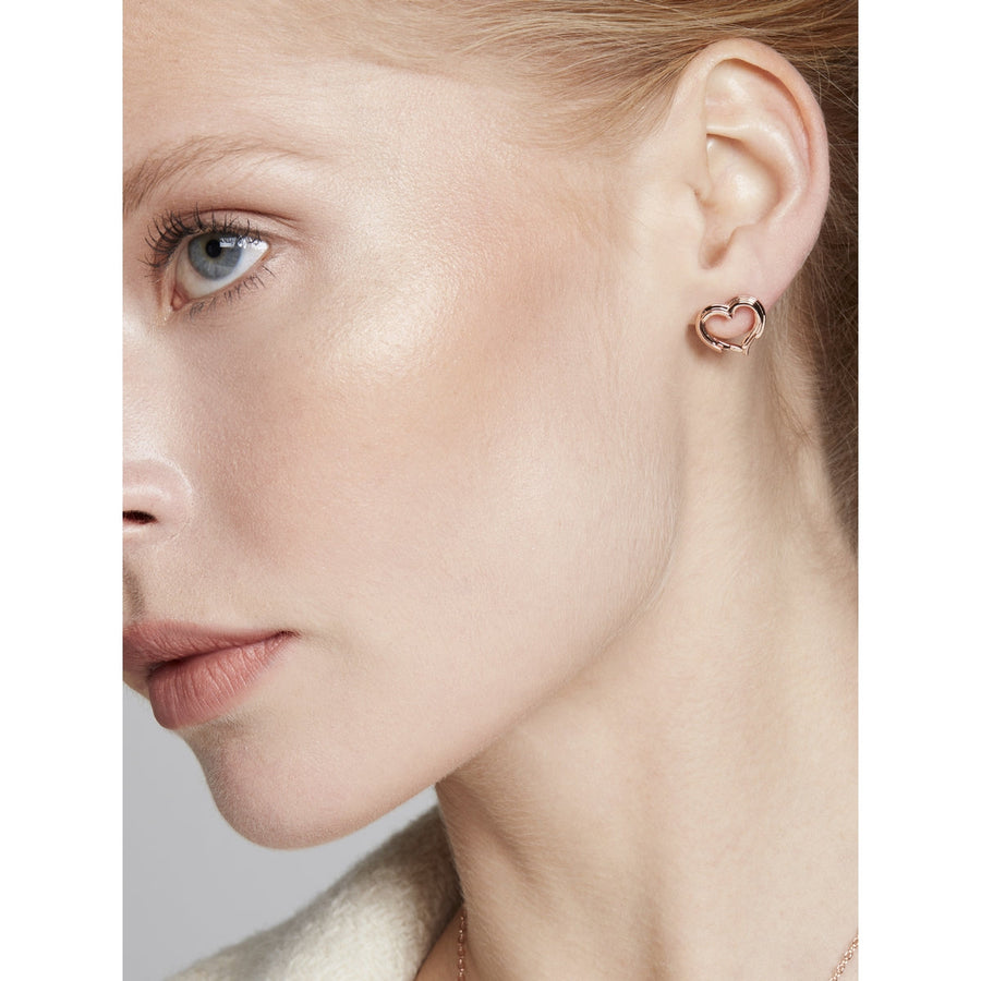 ted baker- layered heart stud earring