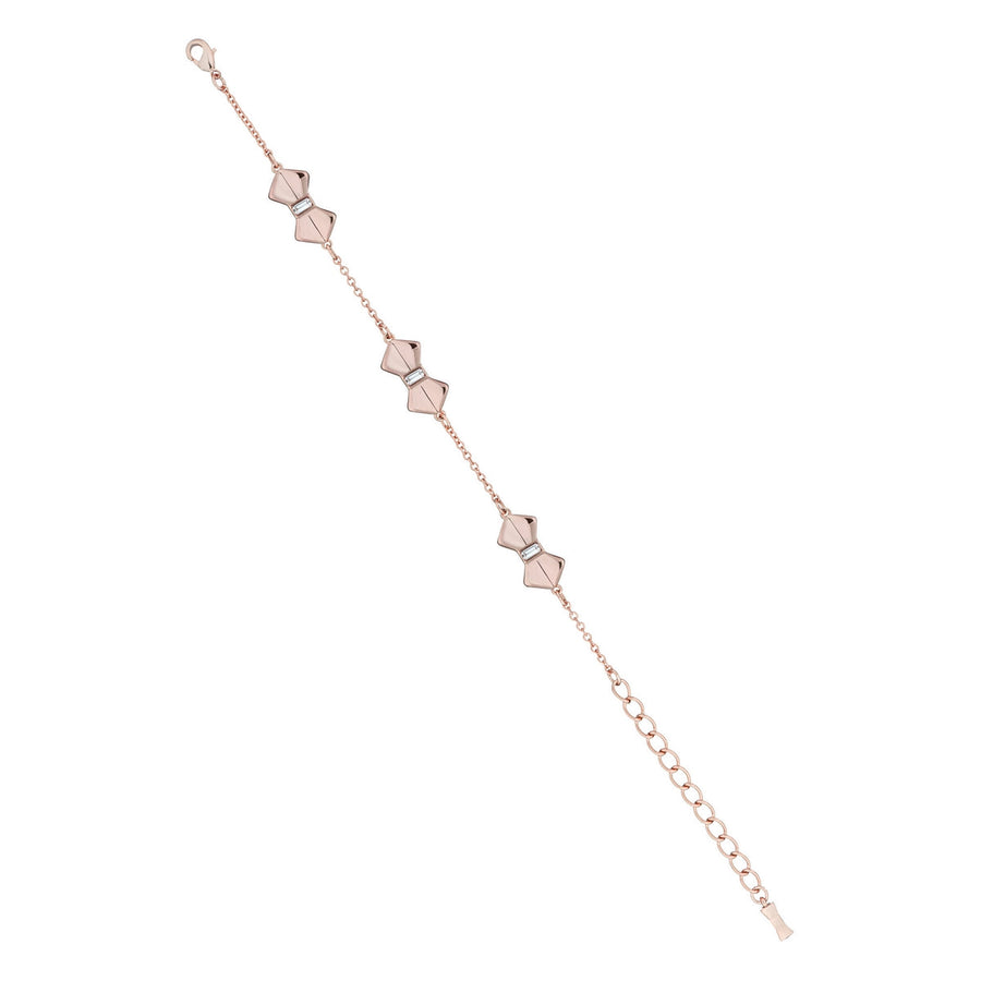 ted baker-: solitaire bow bracelet rose gold