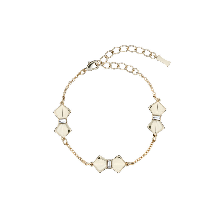 sorell: solitaire bow bracelet gold