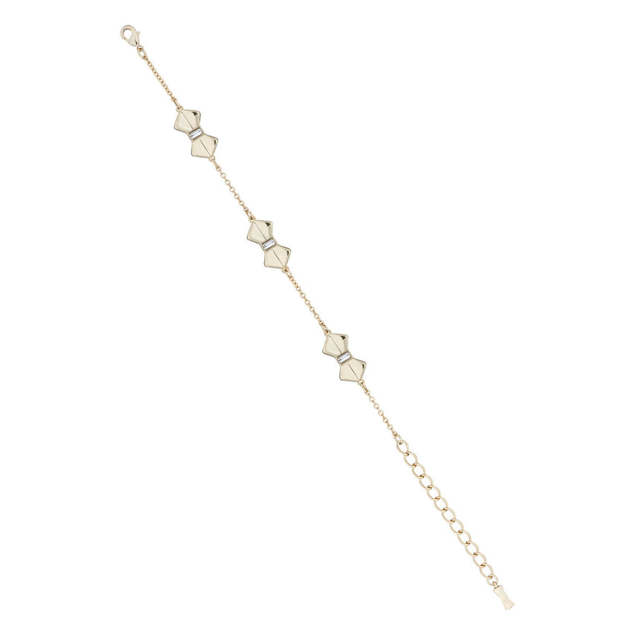sorell: solitaire bow bracelet gold