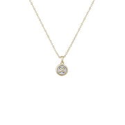 blenra: mother of pearl pendant button pale gold