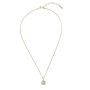 blenra: mother of pearl pendant button pale gold