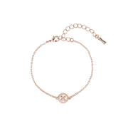 brenna: mother of pearl bracelet button rose gold