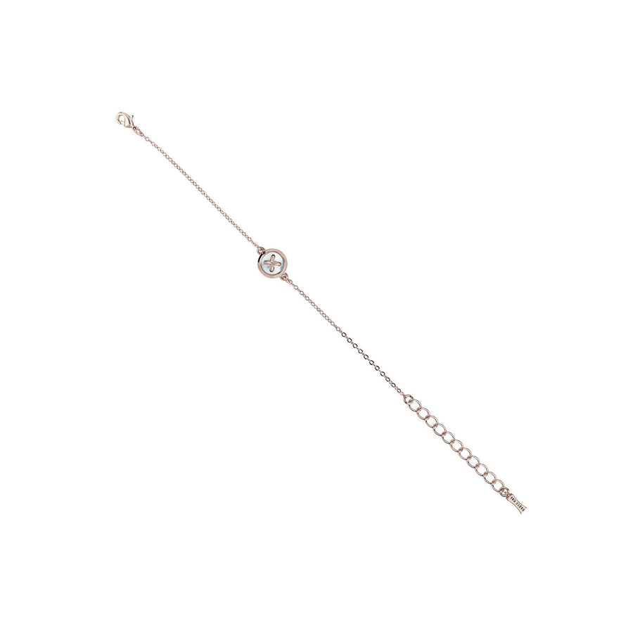 brenna: mother of pearl bracelet button rose gold