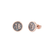 ted baker-dolly mix round glitter rose gold stud earring