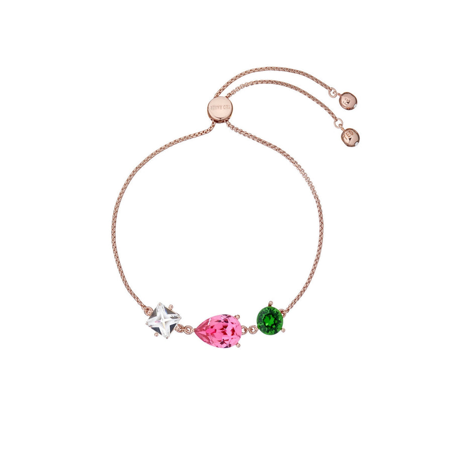 ted baker callab: crystal candy rose gold bracelet