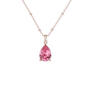 ted baker cashell: crystal candy teardrop rose gold pendant