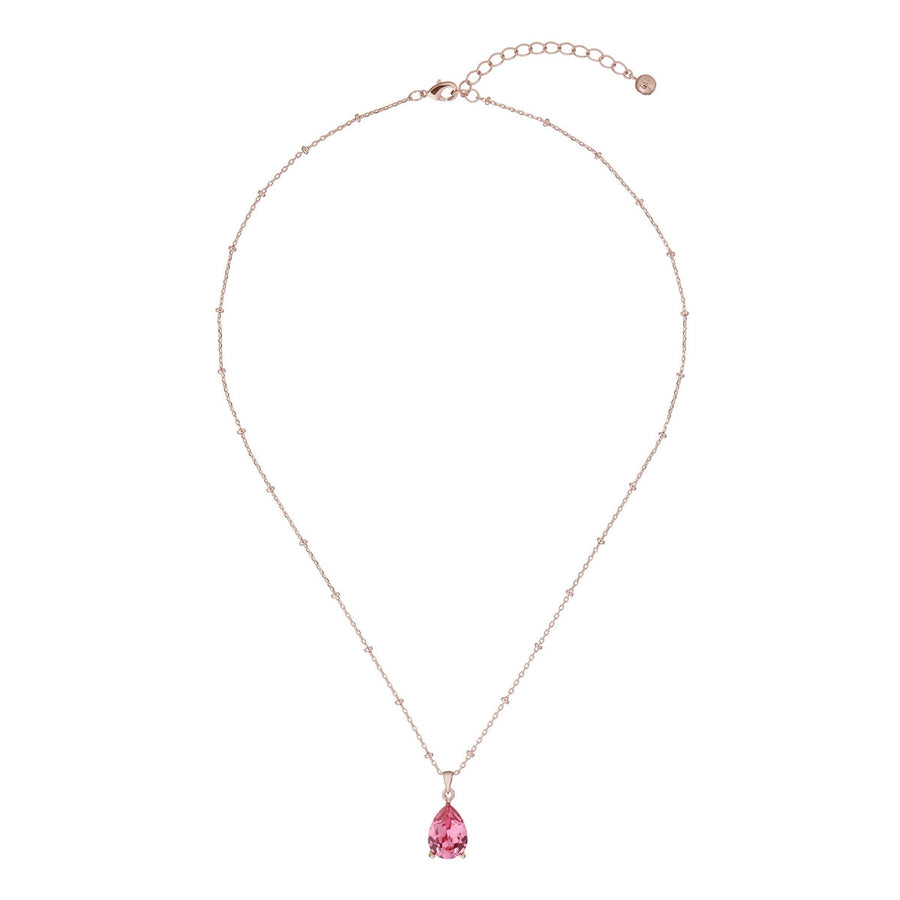 ted baker cashell: crystal candy teardrop rose gold pendant