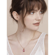 ted baker cashell: crystal candy teardrop rose gold pendant