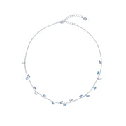 ted baker-crystal vine choker silver blue crystal