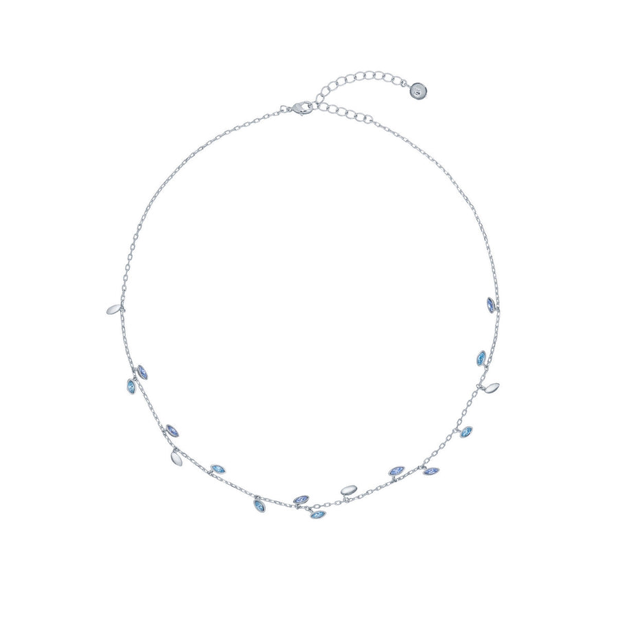 ted baker-crystal vine choker silver blue crystal