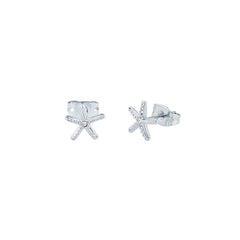 ted baker-starfish earrings silver