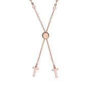 ted baker:: sparkle heart enamel chain bracelet rose gold silver glitter
