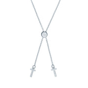 ted baker:: crystal aurora hoop drawstring bracelet silver