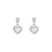 ted baker pearly heart silver drop earring