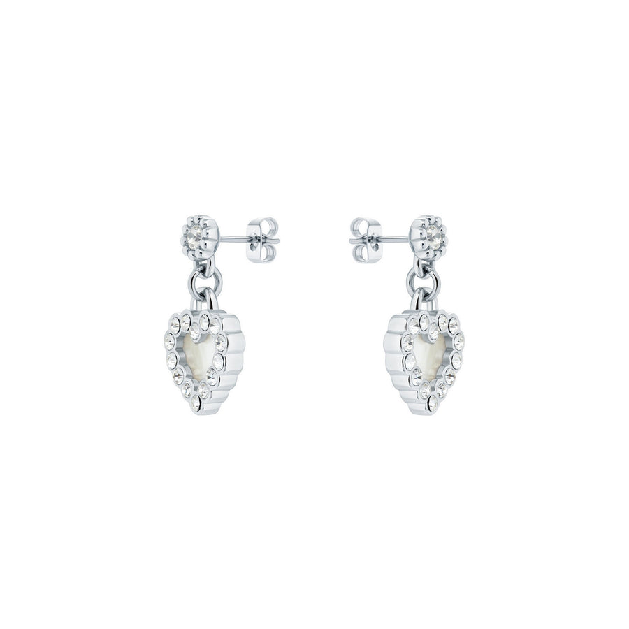 ted baker pearly heart silver drop earring
