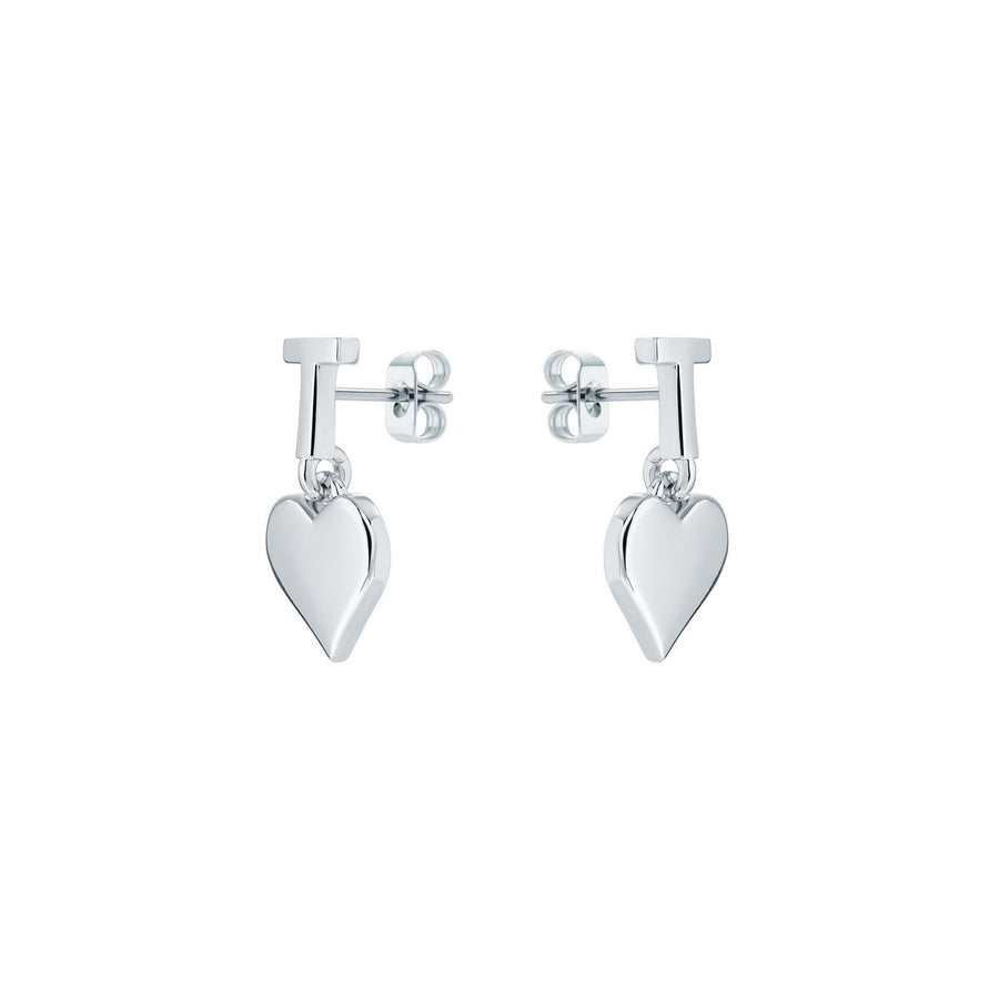 ted baker hati tee heart silver tone drop earring