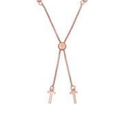 ted baker melrah icon rose gold tone crystal slider bracelet