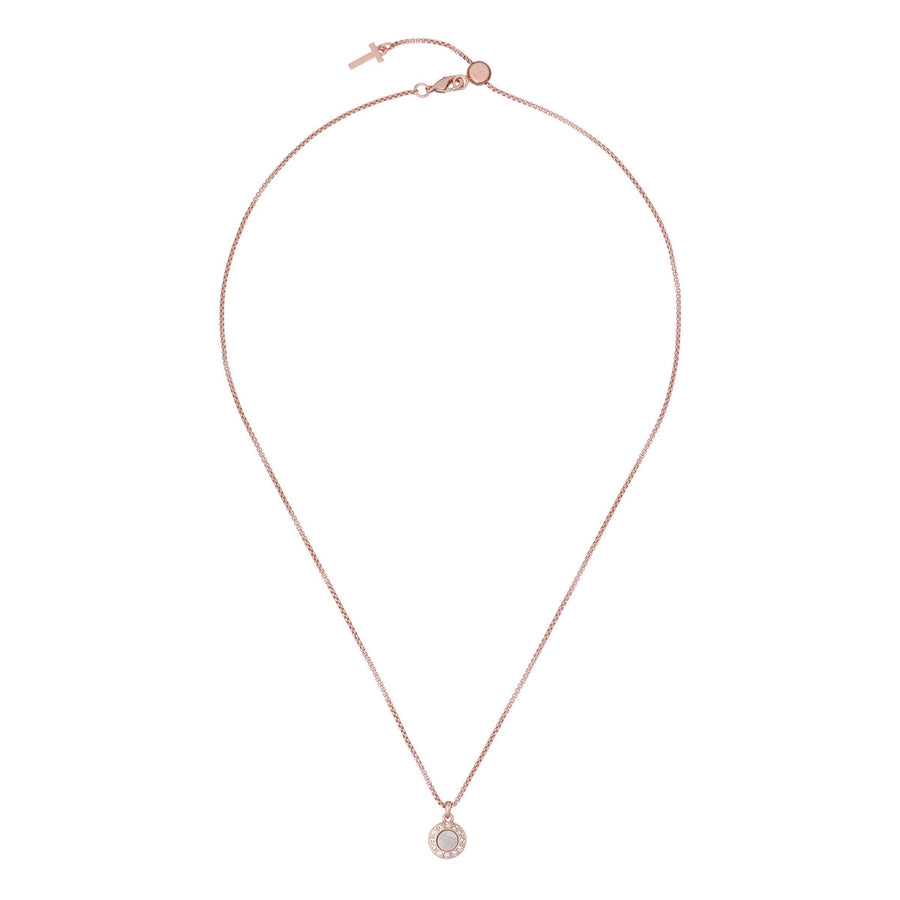 ted baker gemmarh gem button rose gold tone mother of pearl crystal pendant