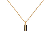 ted baker gianni gem bar gold tone black agate pendant